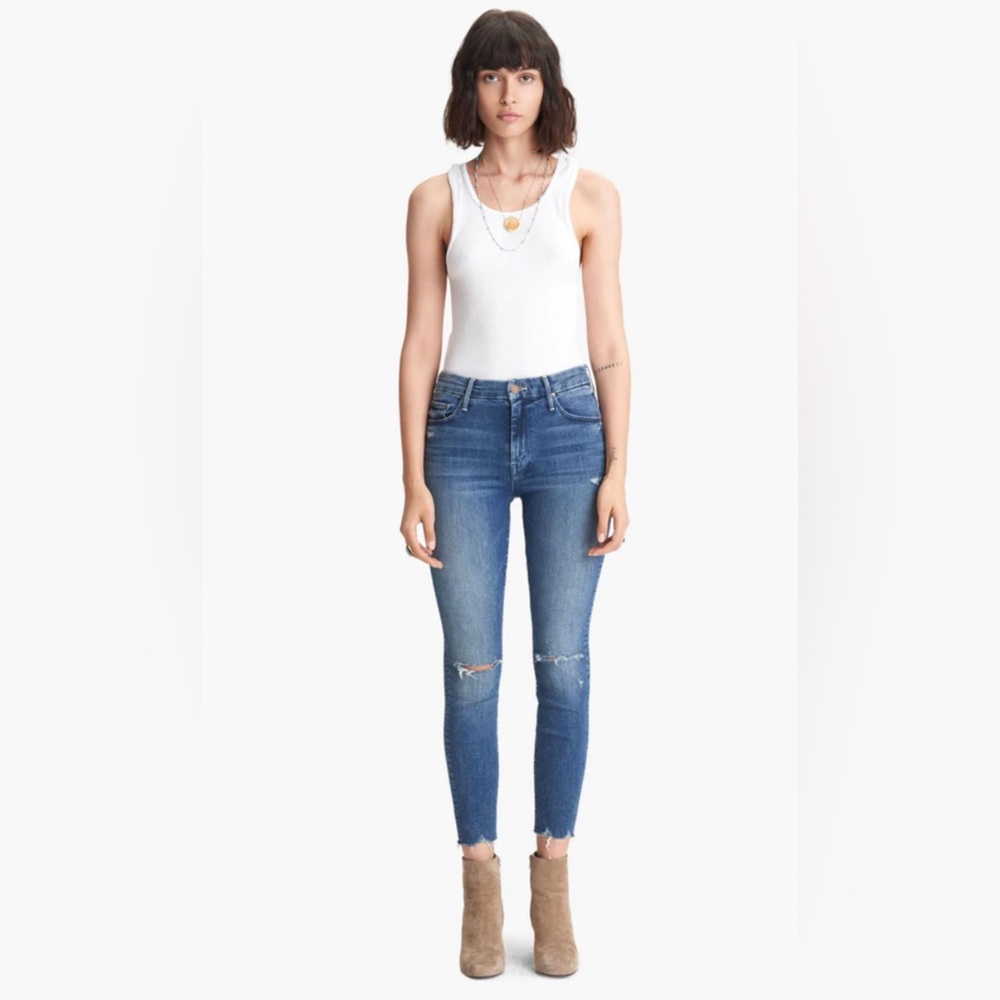 Mother Jeans high waisted Looker Ankle Fray